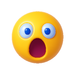 shocked-face stylized as shiny