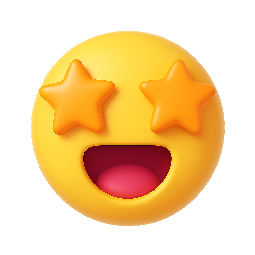 star-eyes stylized as shiny