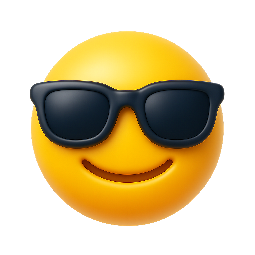 sunglasses-emoji stylized as shiny