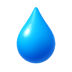 tear-drop stylized as shiny
