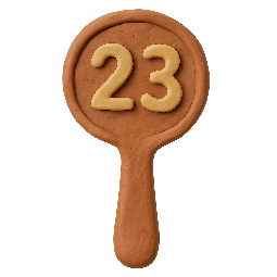 auction-paddle stylized as claymation