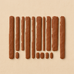 barcode stylized as claymation