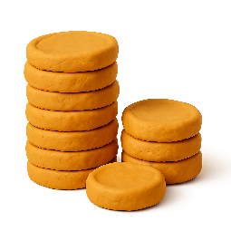 coin-stack stylized as claymation