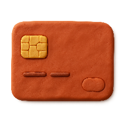 credit-card stylized as claymation