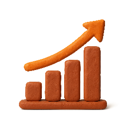 investment-chart stylized as claymation