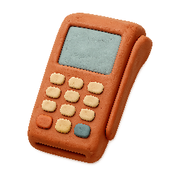 pos-device stylized as claymation