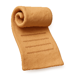 receipt-roll stylized as claymation