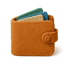 wallet stylized as claymation