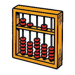 abacus stylized as comic
