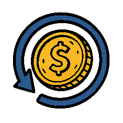 cashback-symbol stylized as comic