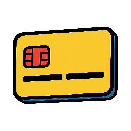 credit-card stylized as comic
