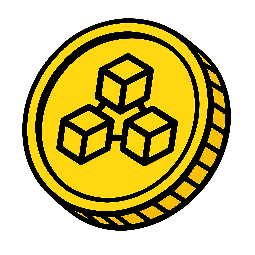 crypto-coin stylized as comic