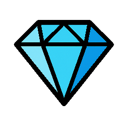 diamond-simple stylized as comic