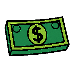 dollar-bill stylized as comic