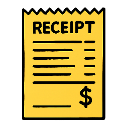 receipt stylized as comic