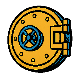 safe-vault stylized as comic