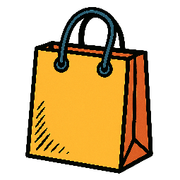 shopping-bag stylized as comic