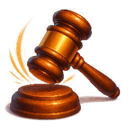 auction-hammer stylized as digital