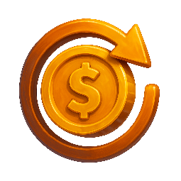cashback-symbol stylized as digital
