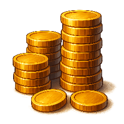 coin-stack stylized as digital