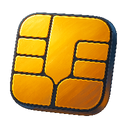 credit-chip stylized as digital