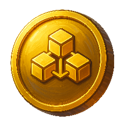 crypto-coin stylized as digital