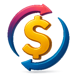 money-transfer-arrows stylized as digital