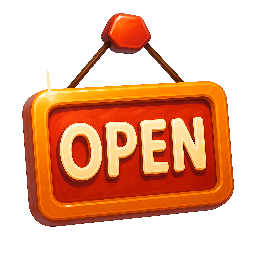 open-sign stylized as digital