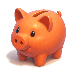 piggy-bank stylized as digital