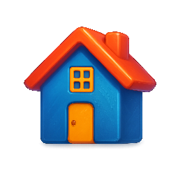 real-estate-house stylized as digital