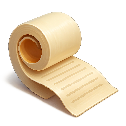 receipt-roll stylized as digital
