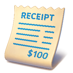 receipt stylized as digital