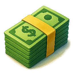stack-of-bills stylized as digital