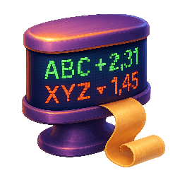 stock-ticker-tape stylized as digital
