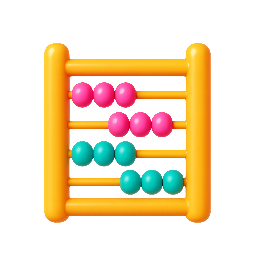 abacus stylized as shiny