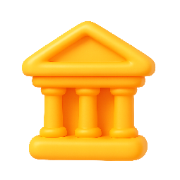 bank-building stylized as shiny