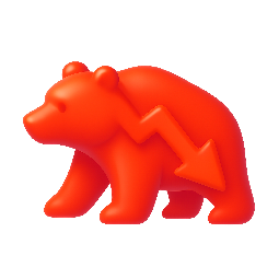 bear-market-icon stylized as shiny