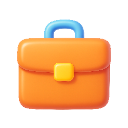 briefcase stylized as shiny