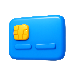 credit-card stylized as shiny