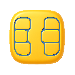 credit-chip stylized as shiny