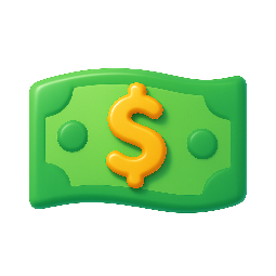 dollar-bill stylized as shiny