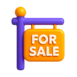 for-sale-sign stylized as shiny