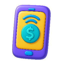 mobile-pay-icon stylized as shiny