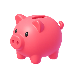 piggy-bank stylized as shiny