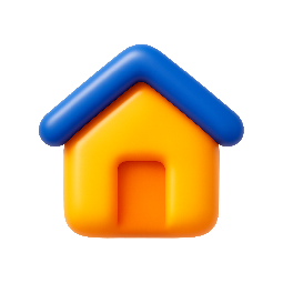 real-estate-house stylized as shiny