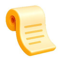receipt-roll stylized as shiny