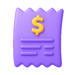receipt stylized as shiny