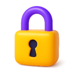 secure-lock stylized as shiny