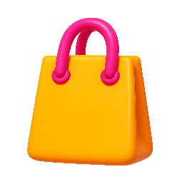 shopping-bag stylized as shiny