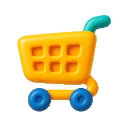 shopping-cart stylized as shiny